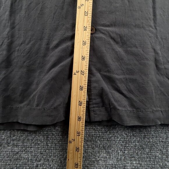 Quiksilver Polynosic Floral Stripe Short Sleeve Comfort Large Gray Shirt Soft - Picture 4 of 12